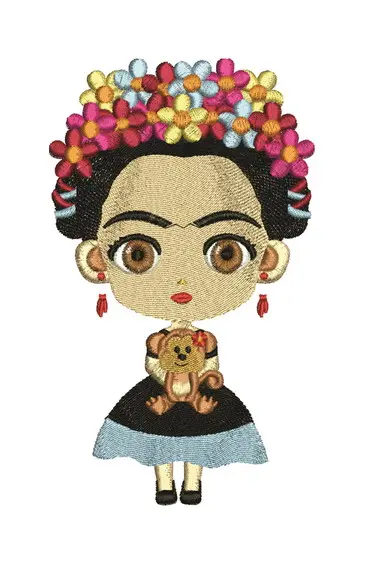 Matriz de Bordado Frida_05 Animada