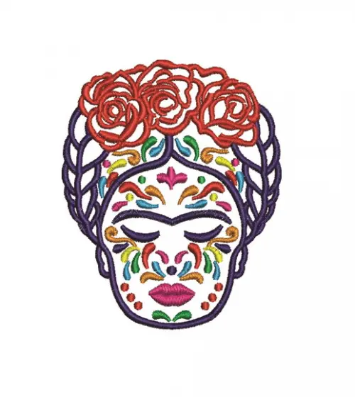 Matriz de Bordado Frida_06 Colorida