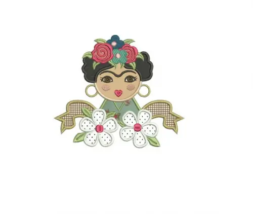 Matriz De Bordado Frida_09 Aplique