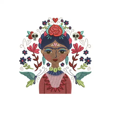 Matriz de Bordado Frida_10