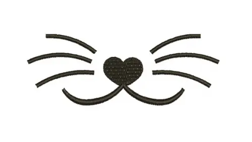 Matriz de Bordado Gatinho para Mascara