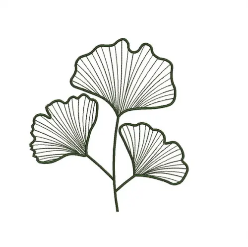 Matriz de Bordado Ginkgo Biloba