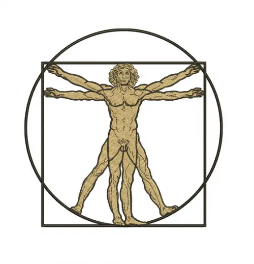 Matriz de Bordado Homem Vitruviano
