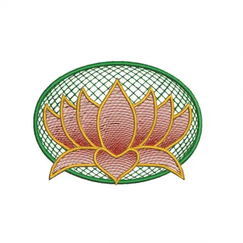 Matriz de Bordado Lotus na Folha