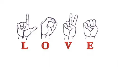 Matriz de Bordado Love 06