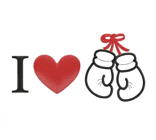 Matriz de Bordado Love Boxe