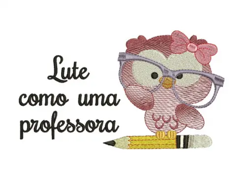 Matriz de Bordado Lute como uma Professora