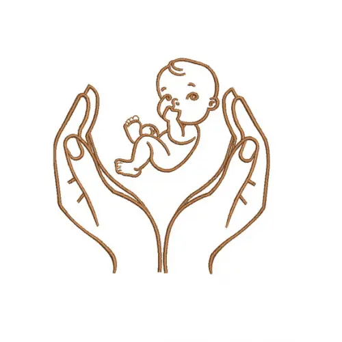 Matriz de Bordado Mãos Bebê