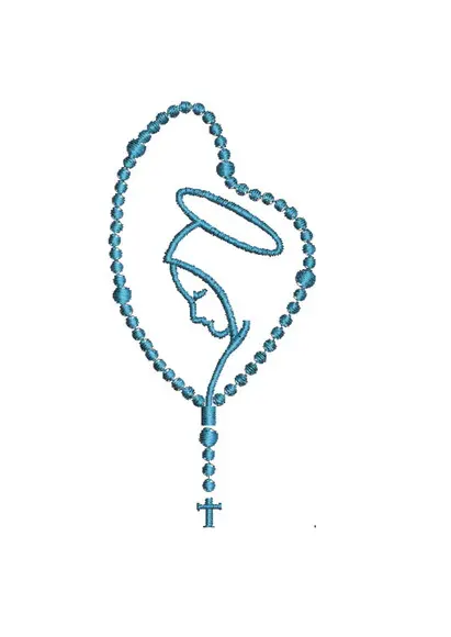 Matriz de Bordado Nossa Senhora de Fatima 06 Terço