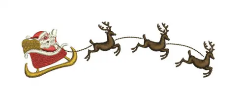 Matriz de Bordado Papai Noel no Treno