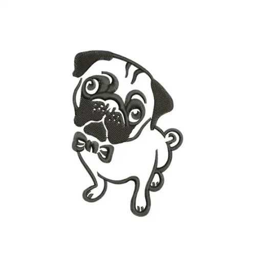 Matriz de Bordado Pug 02