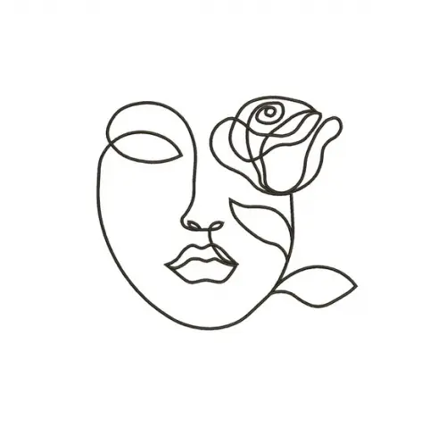 Matriz de Bordado Rosto de Flor