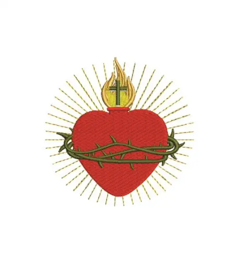 Matriz de Bordado Sagrado Coração 01
