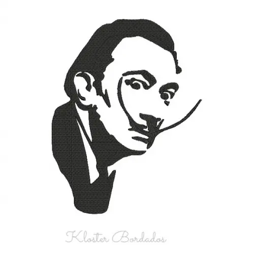 Matriz de Bordado Salvador Dali (Grande) Tamanho 26 x 20 cm