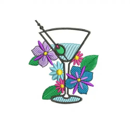 Matriz de Bordado Taça de Martini