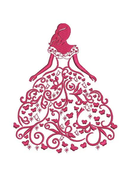 Matriz de Bordado Vestido 15 Anos