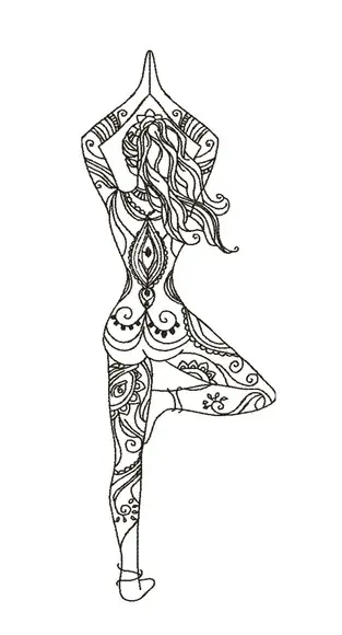 Matriz de Bordado Yoga 04