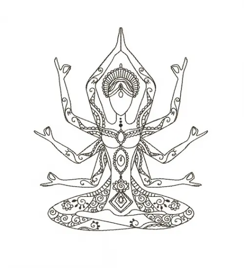 Matriz de Bordado Yoga 08