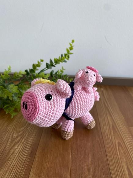 Porco Aranha Amigurumi de Crochê Presente Personalizado