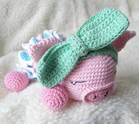 Porquinha Bailarina Amigurumi de crochê presente artesanal para 