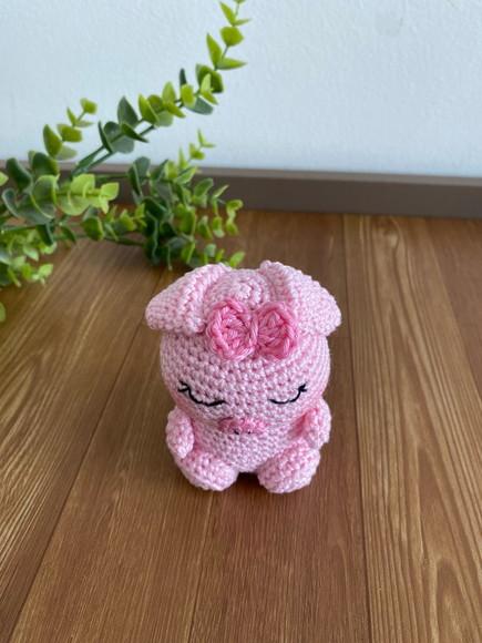 Porquinha Amigurumi de Crochê Presente para Bebê Feito à Mão