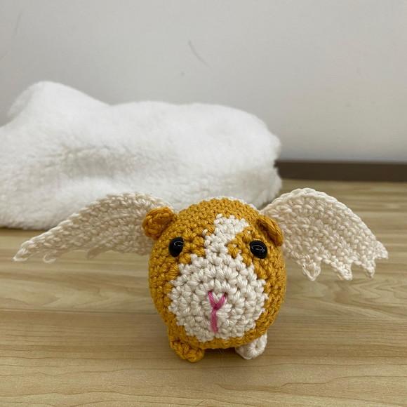 Porquinho da Índia com Asinhas amigurumi de crochê personalizad