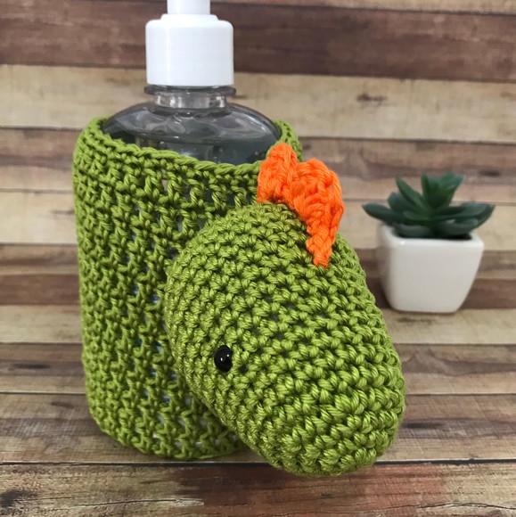 Porta Álcool Gel de Mesa Amigurumi de crochê decoração artesa