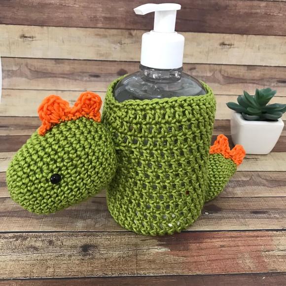 Porta Álcool Gel de Mesa Amigurumi de crochê decoração artesa