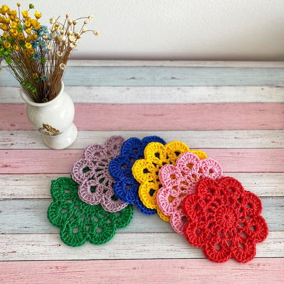 Porta Copos em Crochê presente artesanal decoração