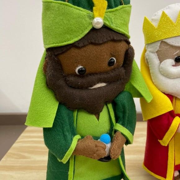 Reis Magos e Bastião de feltro decoração Festa Folia de Reis