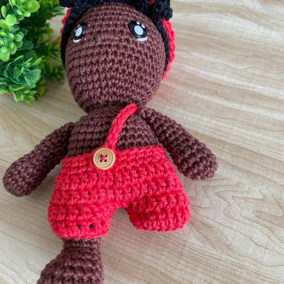 Saci Pererê amigurumi de Crochê presente artesanal folclore