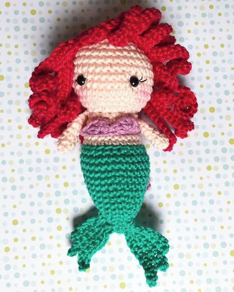 Sereia Amigurumi de crochê presente artesanal para crianças