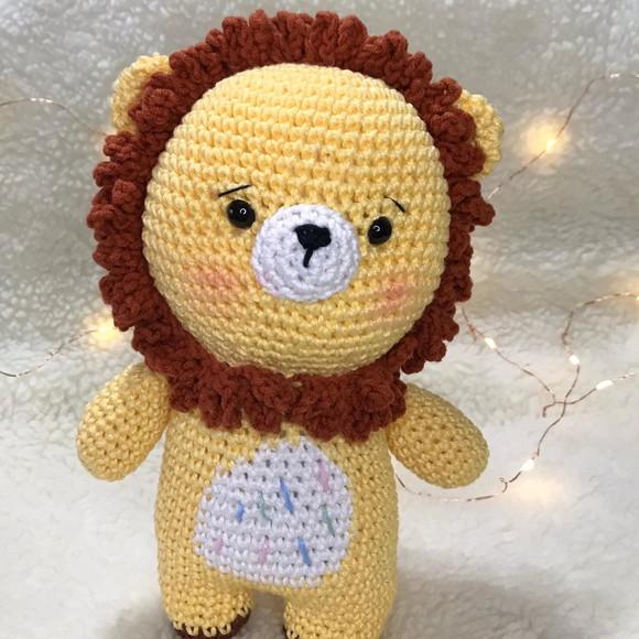 Signo de Leão Amigurumi de crochê presente feito à mão
