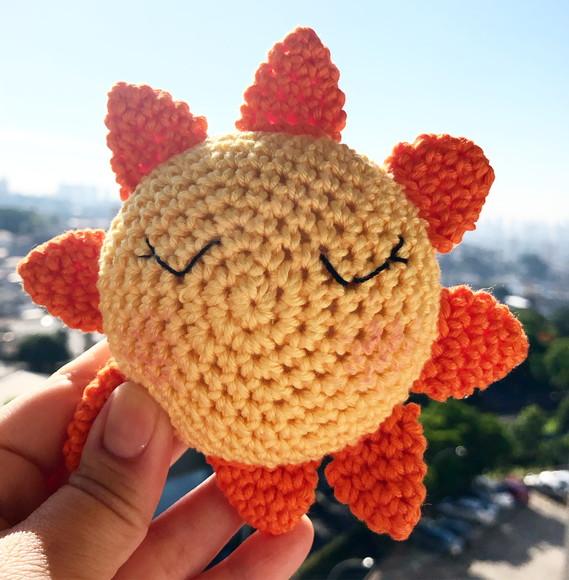 Sol Amigurumi de crochê presente artesanal para bebês