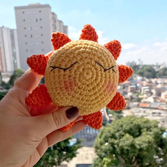 Sol Amigurumi de crochê presente artesanal para bebês