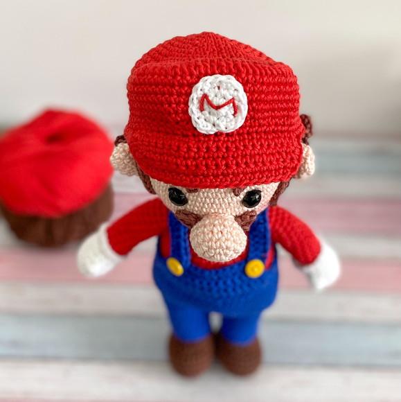 Super Mario Bros amigurumi de crochê presente artesanal para cri