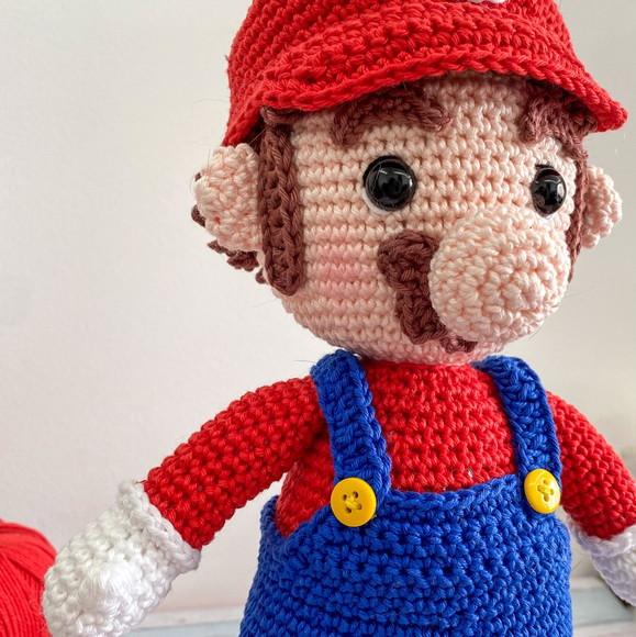 Super Mario Bros amigurumi de crochê presente artesanal para cri