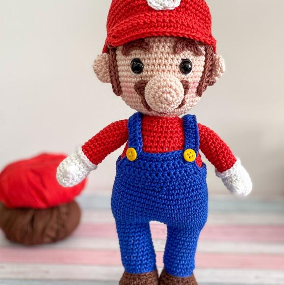 Super Mario Bros amigurumi de crochê presente artesanal para cri