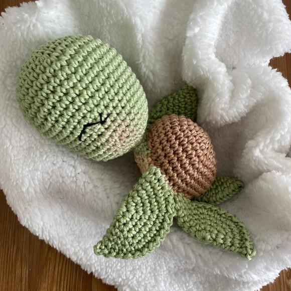 Tartaruga amigurumi de Crochê presente artesanal para bebês