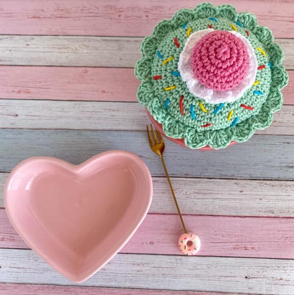 Torta de Crochê presente artesanal para decorar