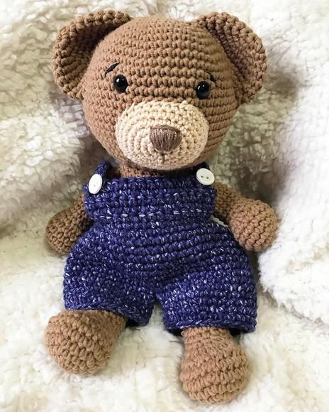 Ursinho Amigurumi de crochê presente para bebês e crianças