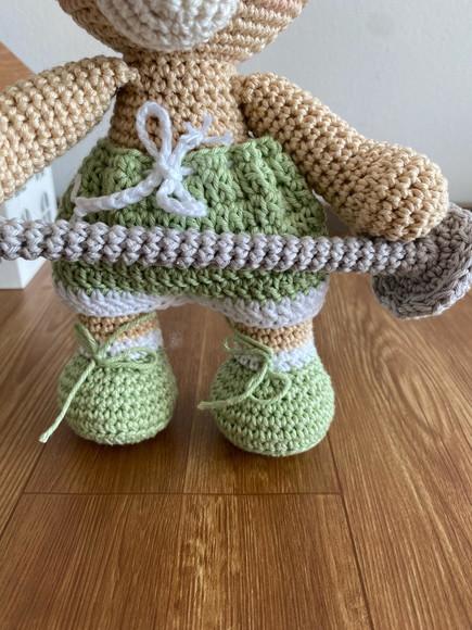 Ursinho Amigurumi Crossfit - Decoração para Quarto de Bebê