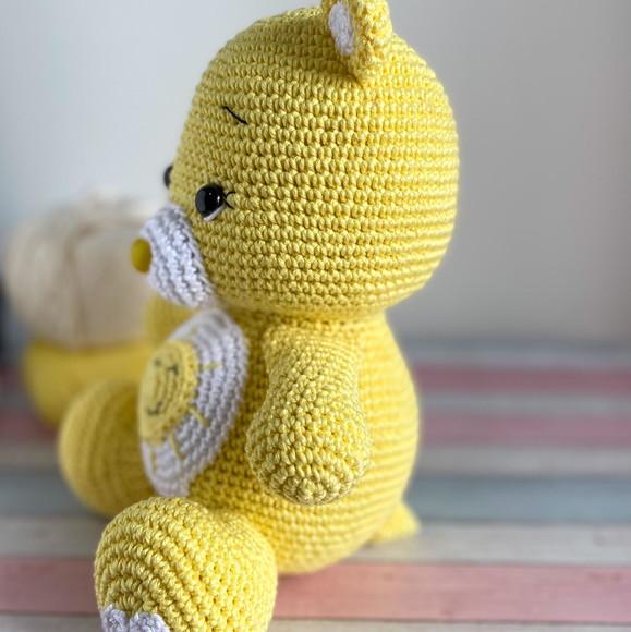 Ursinho Carinhoso Sol Amigurumi de crochê presente afetivo