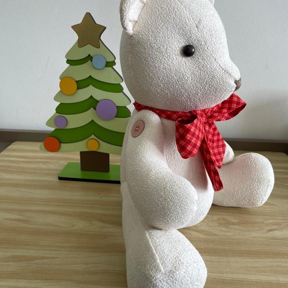 Ursinho de tecido decoração de natal artesanal