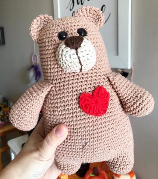 Urso Amigurumi de crochê presente artesanal