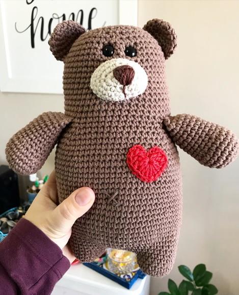 Urso Amigurumi de crochê presente artesanal