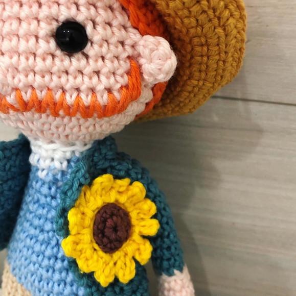 Vincent Van Gogh Amigurumi de crochê presente artesanal