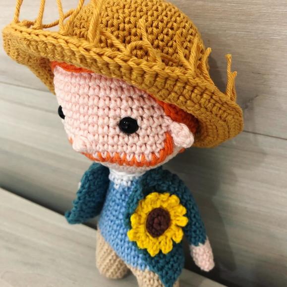 Vincent Van Gogh Amigurumi de crochê presente artesanal