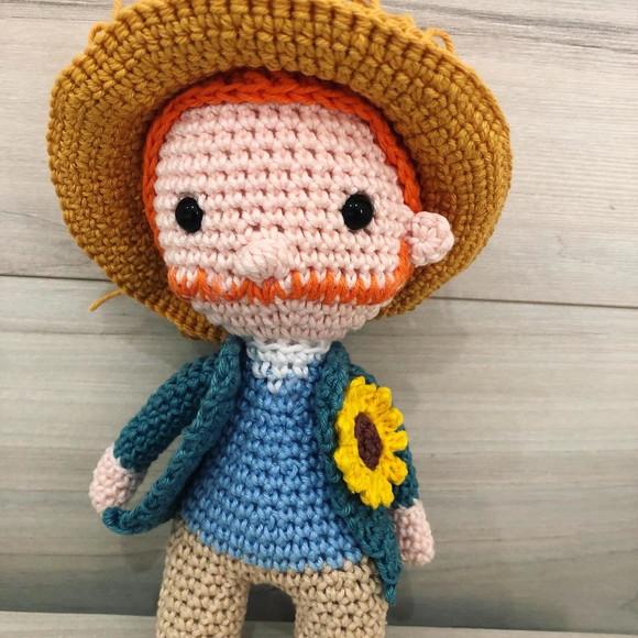 Vincent Van Gogh Amigurumi de crochê presente artesanal