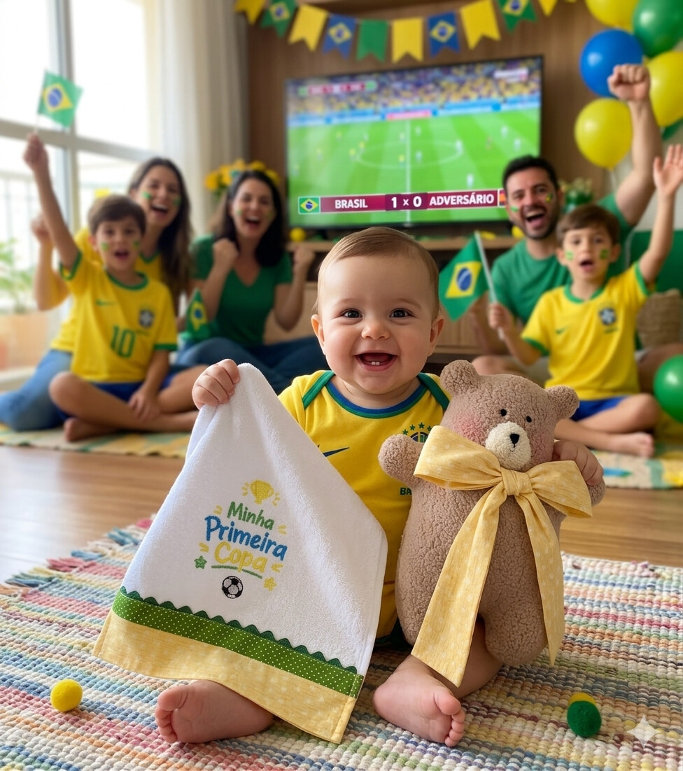 Kit presente para o bebê minha primeira copa do mundo